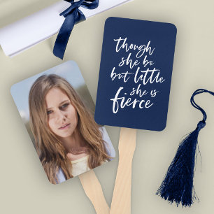 Custom Colour Script Little But Fierce Shakespeare Hand Fan