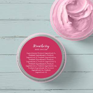 Custom Colour Script & Typewriter Ingredients List Classic Round Sticker