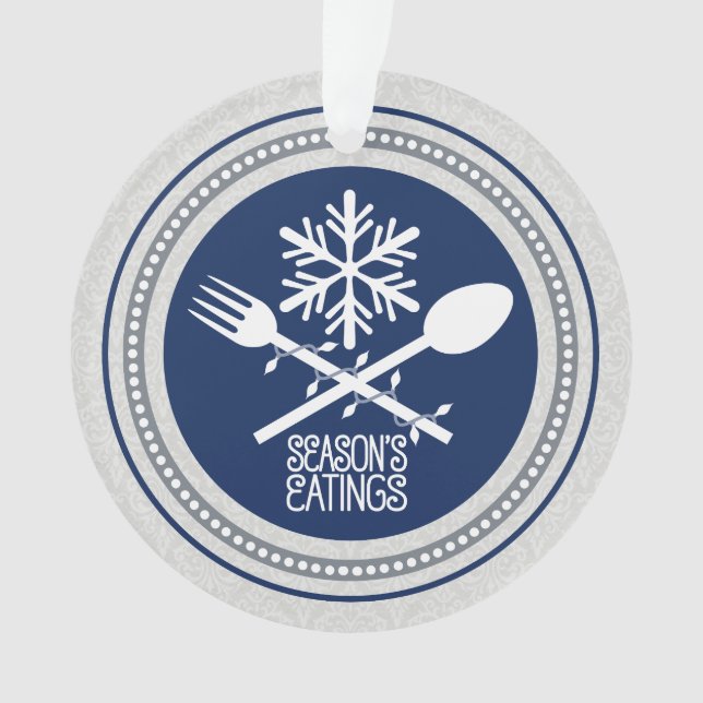 Custom colour seasons eatings Christmas ornament (Front)