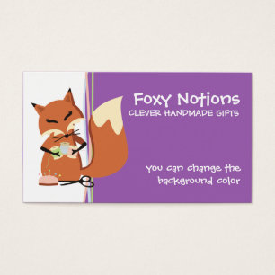 Custom colour sewing notions fox gift tag