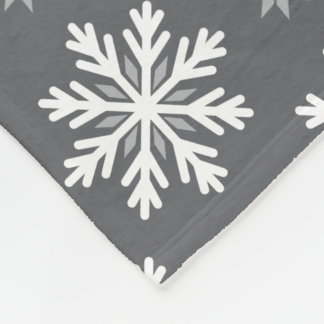 Custom Colour Simple Snowflake Pattern Fleece Blanket