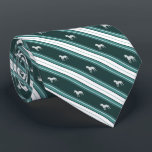 Custom Colour Staffordshire Bull Terrier Stripe Tie<br><div class="desc">Terrier silhouette in a diagonal stripe pattern. You can customise with your own colour (shown in teal).</div>