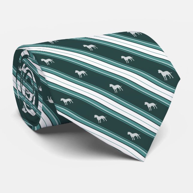 Custom Colour Staffordshire Bull Terrier Stripe Tie (Rolled)