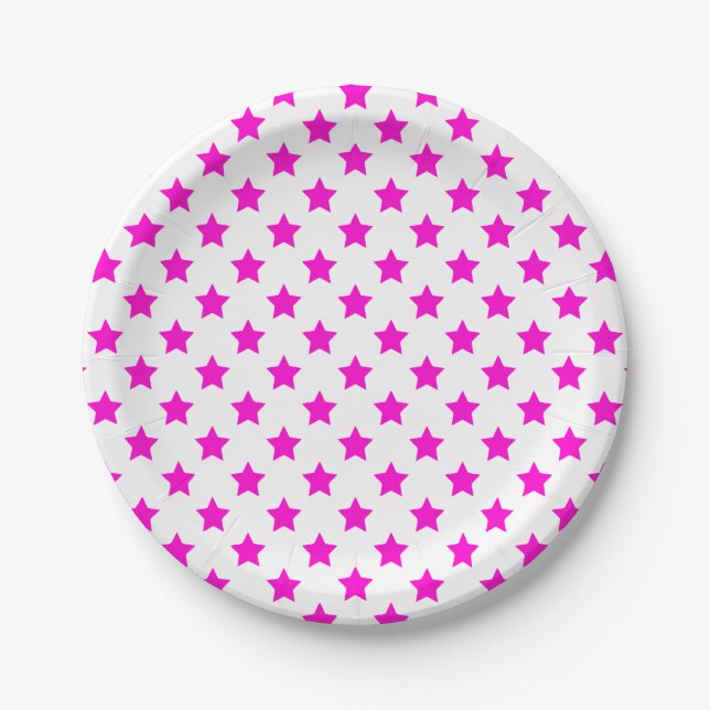 Custom Colour Stars Paper Plate (Front)