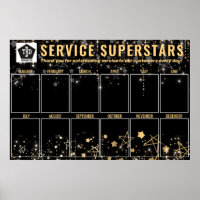 Custom colour stars photo employee of the month p