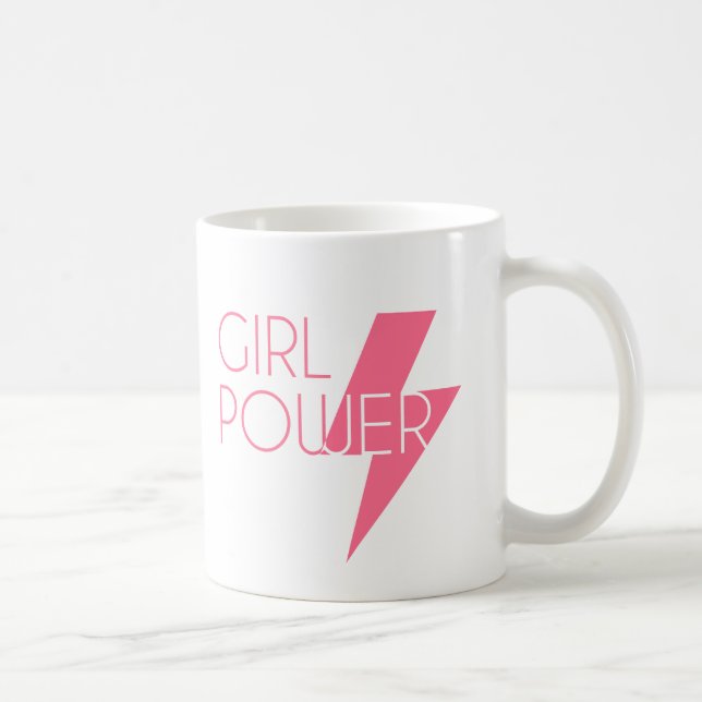 Custom Colour Stylish Girl Power Cool SVG Design Coffee Mug (Right)