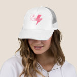Custom Colour Stylish Girl Power Cool SVG Design Trucker Hat<br><div class="desc">Stylish Modern Cool Design Girl Power Text,  with a bold lightning bolt intersecting the text. The colour of the design is customisable,  you can change the original pink colour to any other,  as it is made in SVG format.</div>