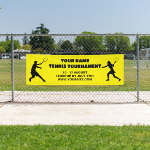 Custom colour tennis tournament banner template