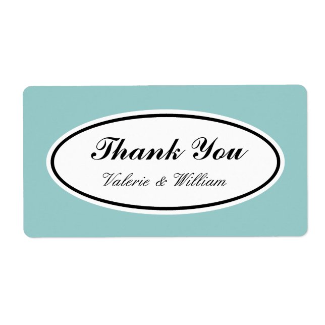 Custom Colour Thank You Labels (Front)