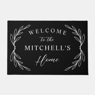 Custom Colour Traditional Family Welcome Doormat