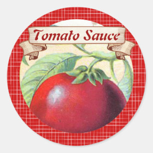 Custom colour vine tomato canning label