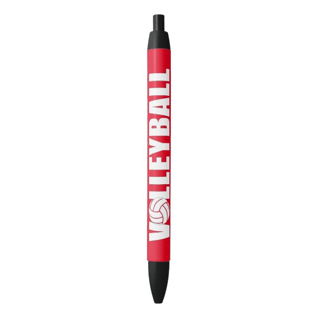 Custom Colour Volleyball Player or Coach Sports Black Ink Pen (Front Vertical)