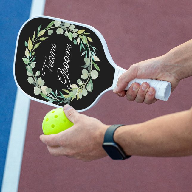 Custom Colour Wedding Greenery Groom Pickleball Paddle (Creator Uploaded)