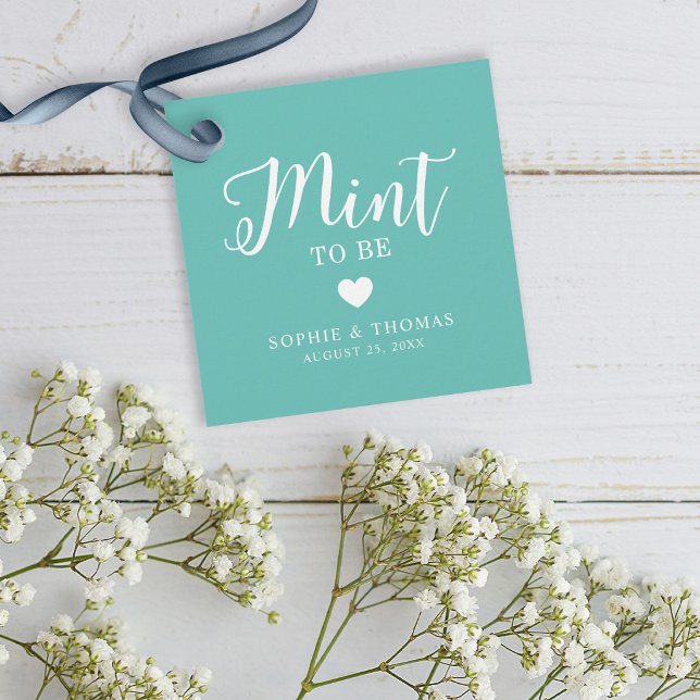 Custom Colour Wedding Mint to Be Favour Tag (Creator Uploaded)