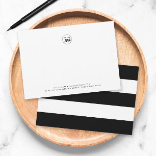 Custom Colour & White Stripes Add Logo Business Card