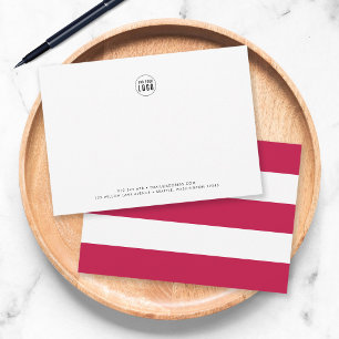 Custom Colour & White Stripes Add Logo Business Card