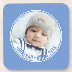 Custom Colour with Custom Photo and Text Coaster
