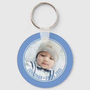Custom Colour with Custom Photo and Text Key Ring