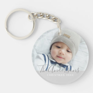 Custom Colour with Custom Photo and Text Key Ring
