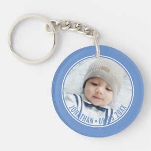 Custom Colour with Custom Photo and Text Key Ring