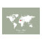 Custom Colour World Map Wedding Guest Book poster