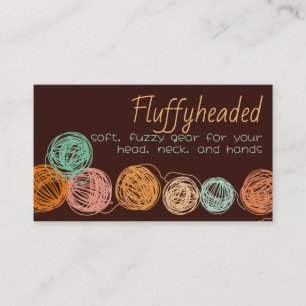 Custom colour yarn balls knitting crochet homespun business card