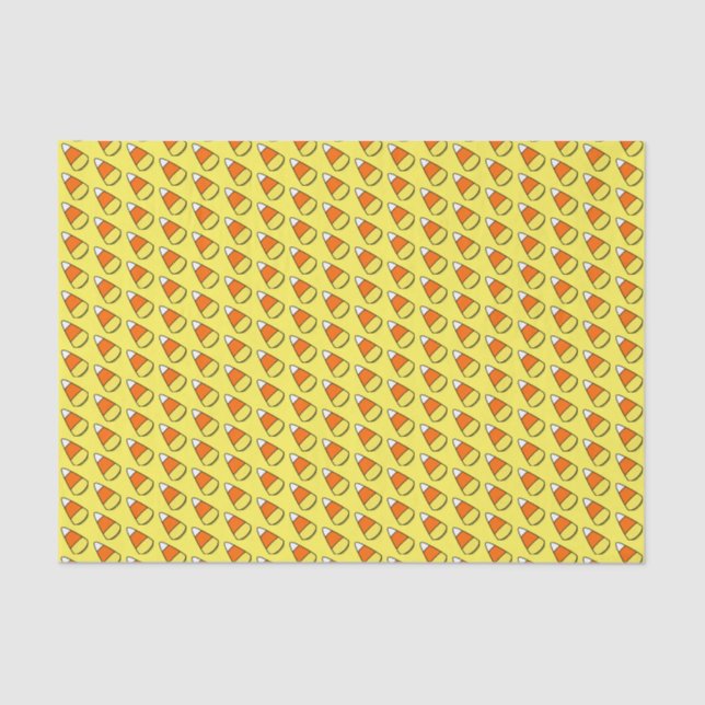 Custom Colour Yellow & Orange Candy Corn Halloween Tissue Paper (Front)