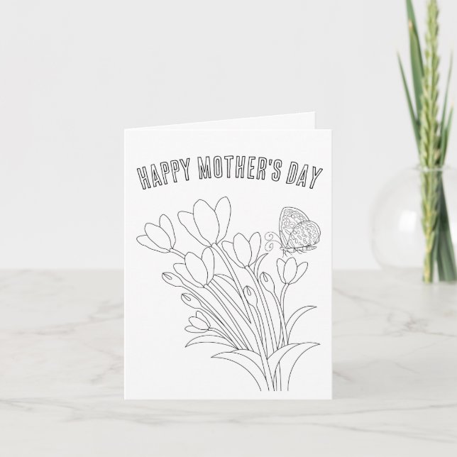 Custom Colour your own Happy mother  Holiday Card (Front)