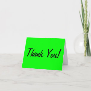 Custom coloured Neon Green Thank You