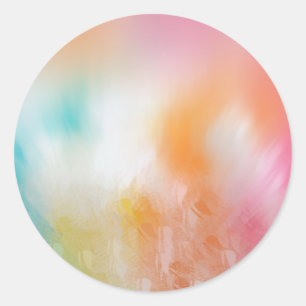 Custom Colourful Abstract Art Blank Template Classic Round Sticker