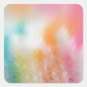 Custom Colourful Abstract Art Blank Template Square Sticker