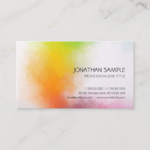 Custom Colourful Abstract Art Elegant Colours Mode Business Card