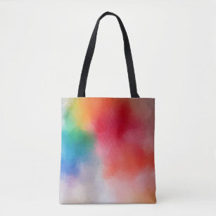 Custom Colourful Abstract Art Modern Elegant Tote Bag