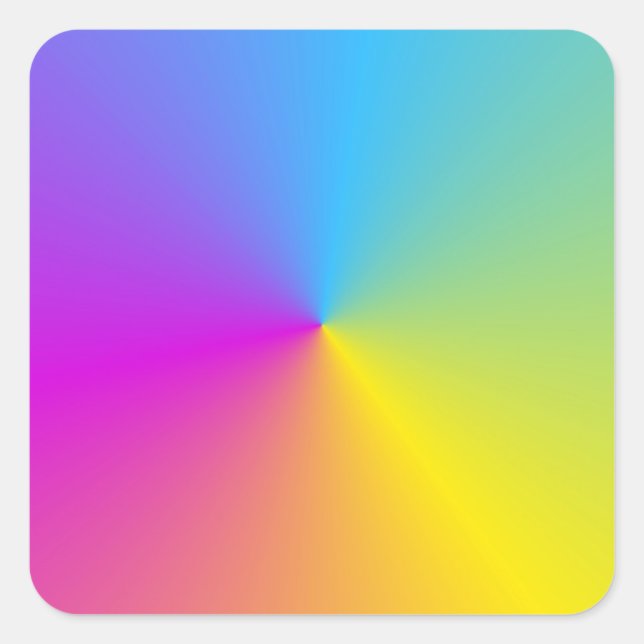 Custom Colourful Abstract Blank Template Pink Red Square Sticker (Front)