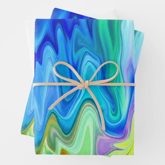 Custom Colourful Abstract Wrapping Paper Sheet (In situ)