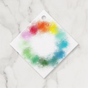 Custom Colourful Add Your Text Abstract Blank Favour Tags