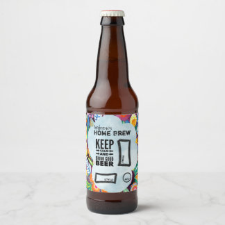 Custom Colourful Art Home Brew Beer Bottle Labels