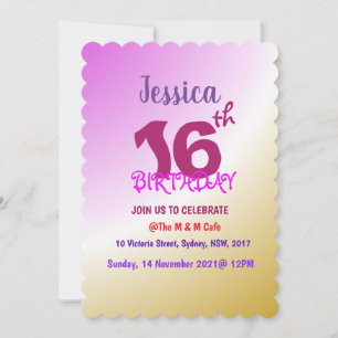 Custom Colourful Birthday Invitation Card