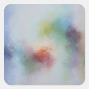 Custom Colourful Blank Template Modern Abstract Ar Square Sticker