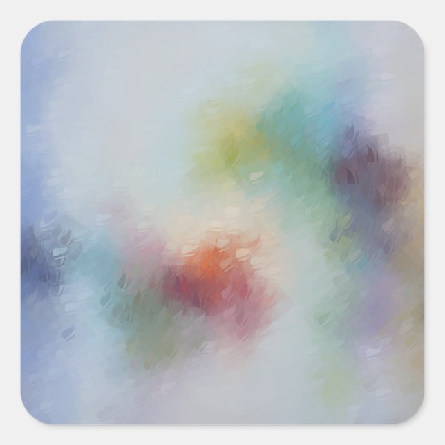 Custom Colourful Blank Template Modern Abstract Ar Square Sticker (Front)