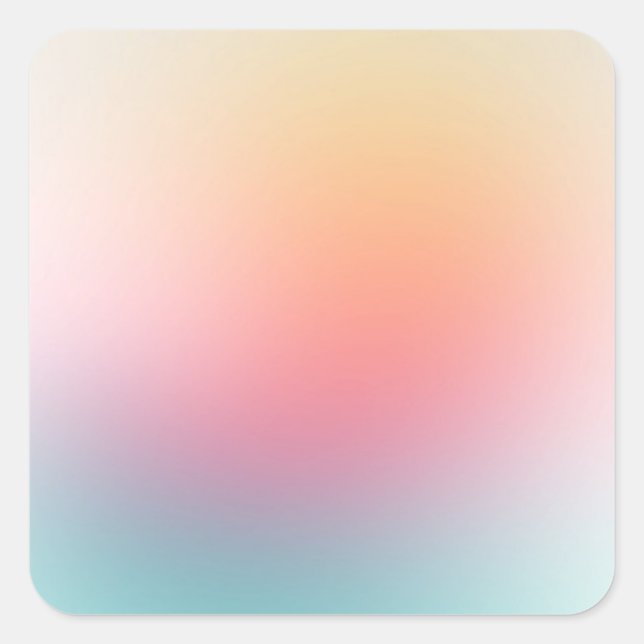 Custom Colourful Blank Template Red Pink Blue Square Sticker (Front)