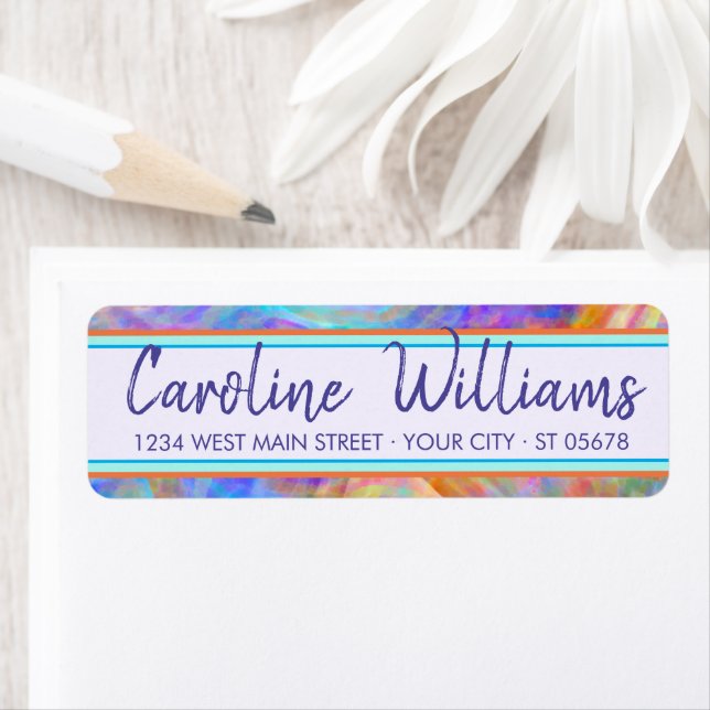 Custom Colourful Bohemian Marble Waves Pattern (Insitu)