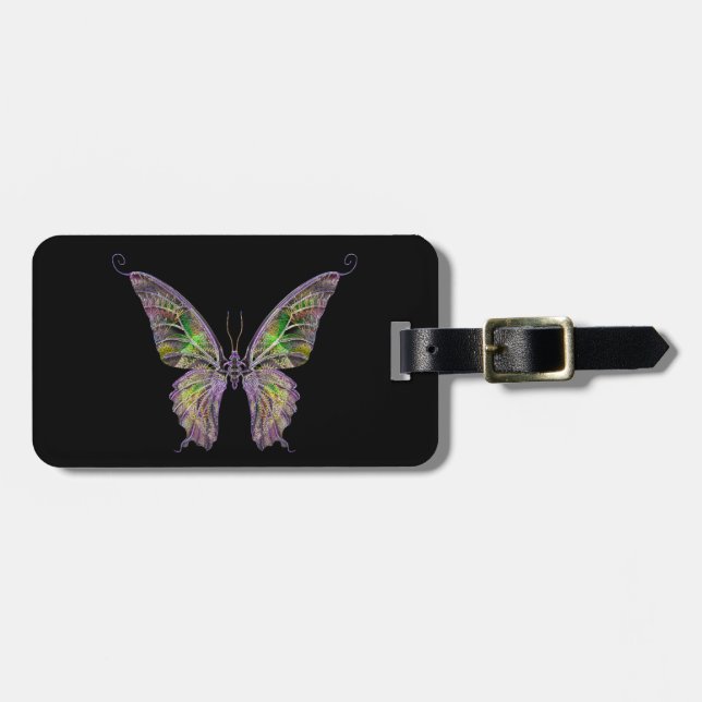 Custom Colourful Butterfly Luggage Tag (Front Horizontal)