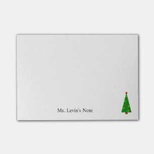 Custom Colourful Christmas Tree Holiday Message Post-it Notes