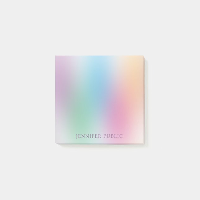 Custom Colourful Elegant Personalised Template Post-it Notes (Front)