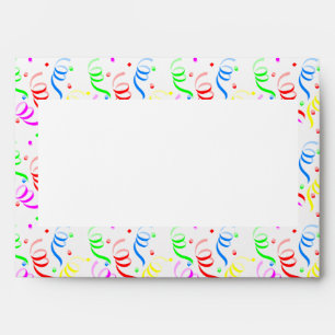 Custom Colourful Fun Birthday Party Streamers Envelope