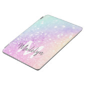 Custom Colourful Glitter Iridescent Elegant iPad Air Cover (Side)