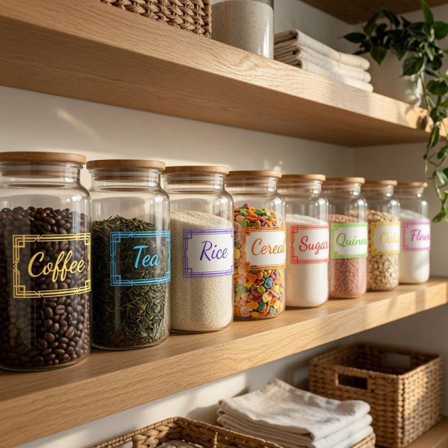 Custom Colourful Kitchen Storage Labels (Creator Uploaded)