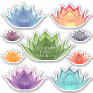 Custom Colourful Lotus Flowers Art Elegant Templat