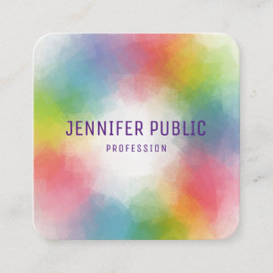 Custom Colourful Modern Elegant Template Trendy Square Business Card
